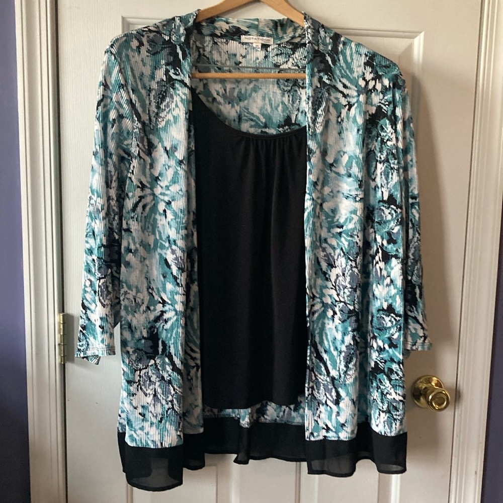 Notations flowy ruffle work blouse